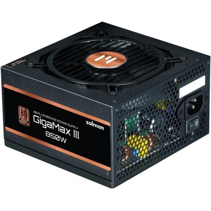 Блок питания ZALMAN ATX 850W Gen.5 80+ bronze (20+4pin) APFC 120mm fan 5xSATA RTL ZM850-GV3 Блок питания ZALMAN ATX 850W Gen.5 80+ bronze (20+4pin) APFC 120mm fan 5xSATA RTL ZM850-GV3