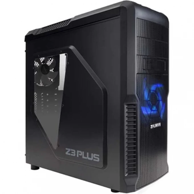 Корпус ZALMAN Z3 PLUS без БП ATX 1x80mm 1x92mm 2x120mm 2xUSB2.0 1xUSB3.0 audio bott PSU черный Z3+