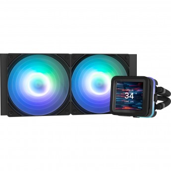 Система водяного охлаждения ZALMAN ALPHA2 A24 DS ARGB Soc-AM5/AM4/1151/1200/2066/2011/1700 черный 4-pin 29.7dB CU LCD 320W Ret